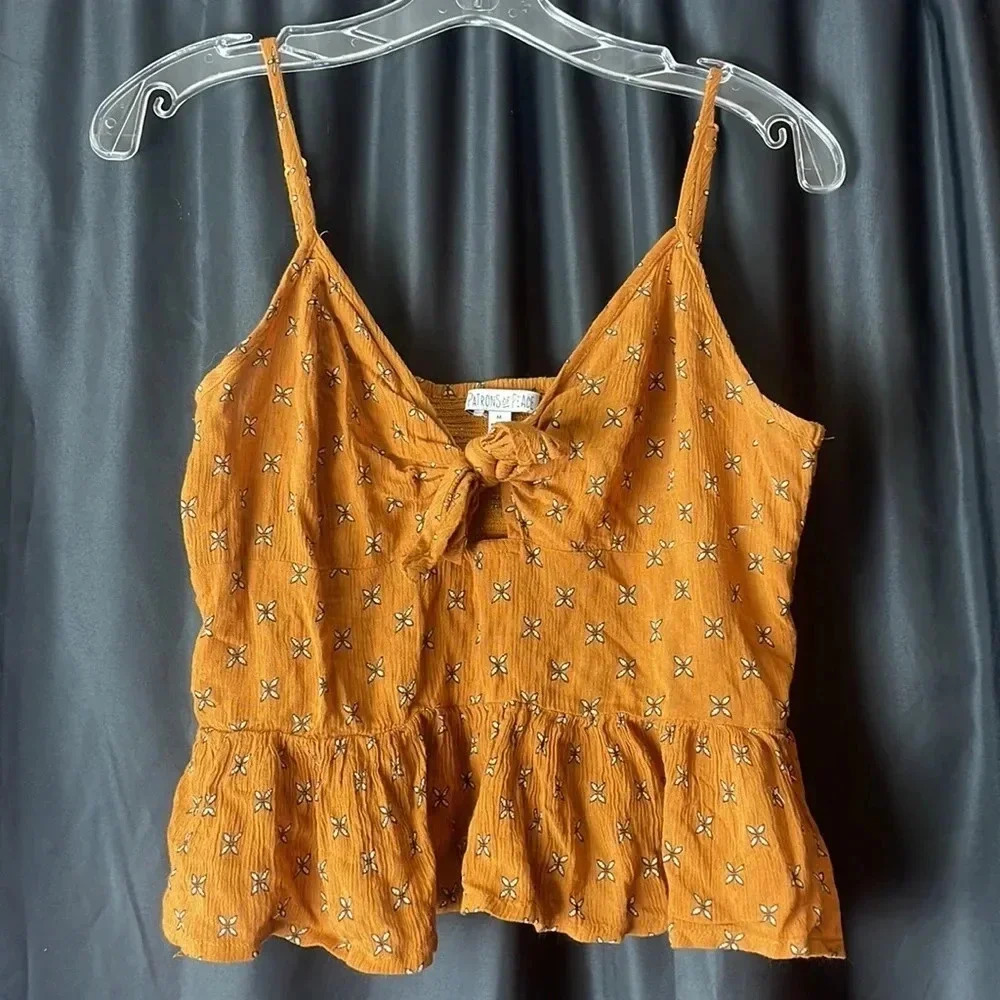 Patrons of Peace‎ Yellow Crop Tank